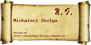 Michalecz Ibolya névjegykártya