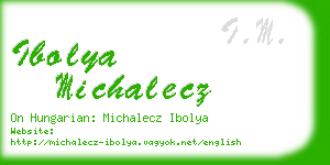 ibolya michalecz business card